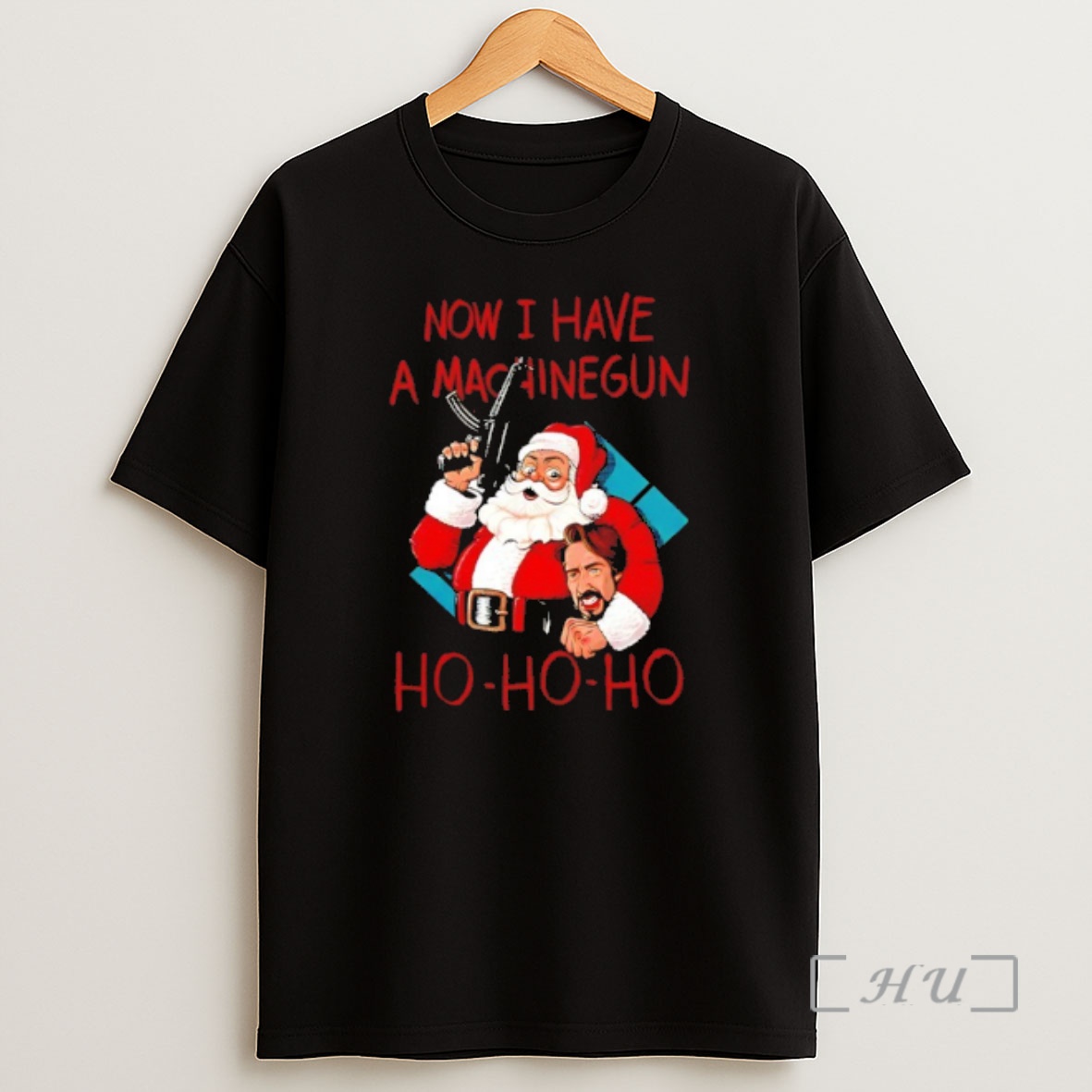 Officials Now I Have A Machinegun Santa Ho Ho Ho Christmas Copy Premium Shirt Sweatshirt Tee