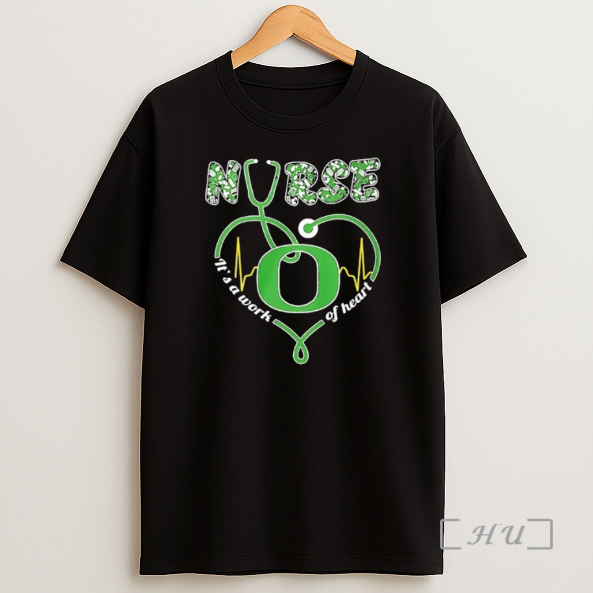 Officials Nurse Its A Work Of Heart Oregon Ducks Logo Shirt Sweatshirt Tee
