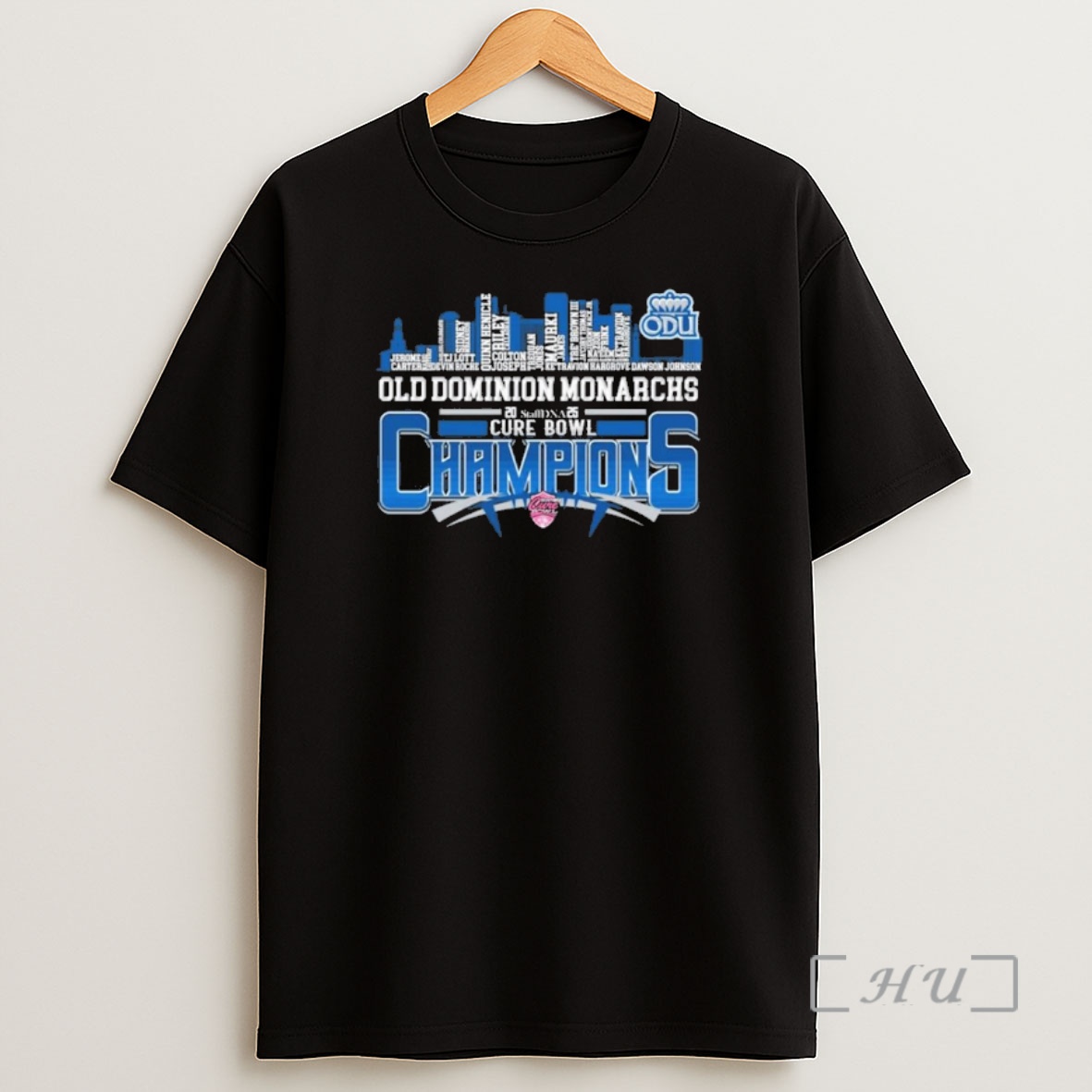 Officials Odu Monarchs Skyline Players Name 2025 Cure Bowl Champions Shirt Sweatshirt Tee