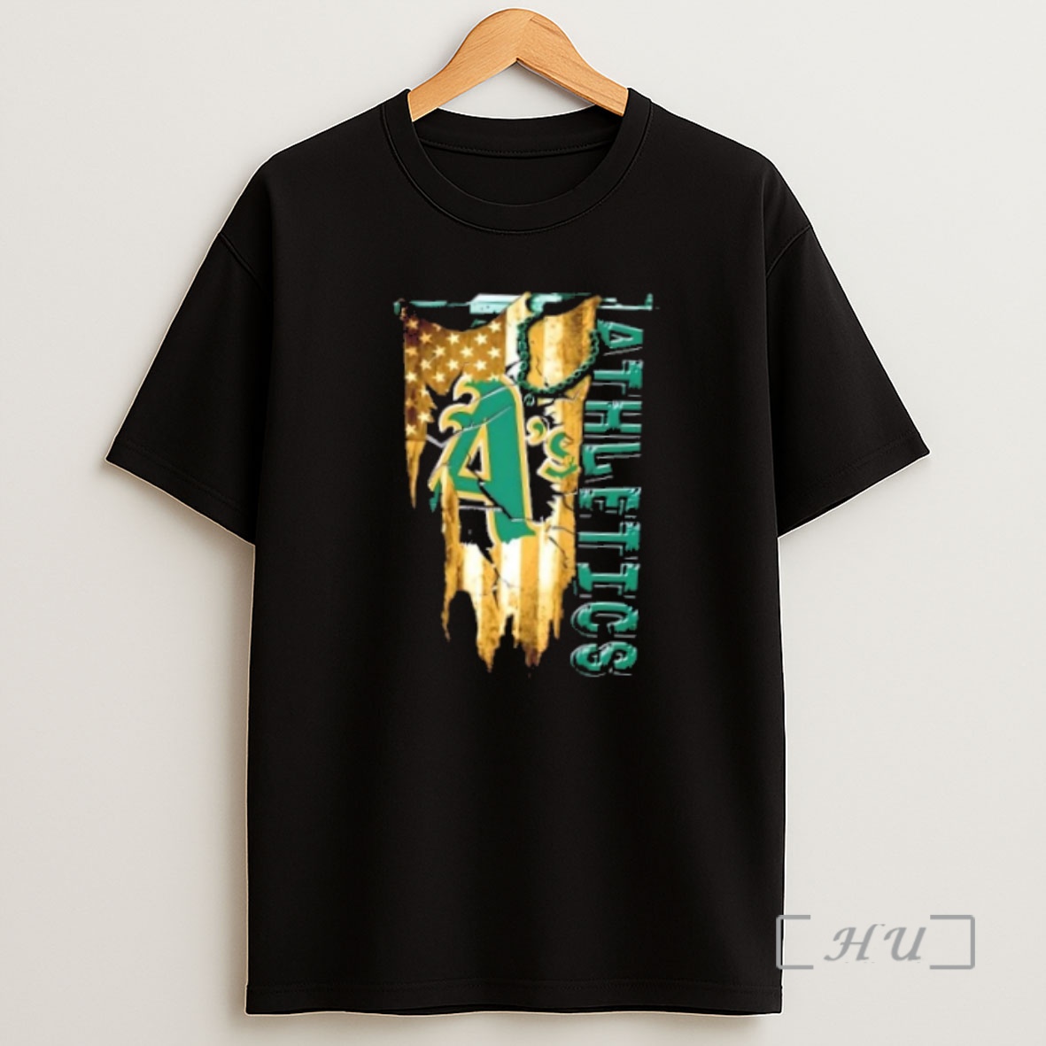 Officials Oakland Athletics Baseball Battle Shattered Usa Flag Rip Design Shirt Sweatshirt Tee