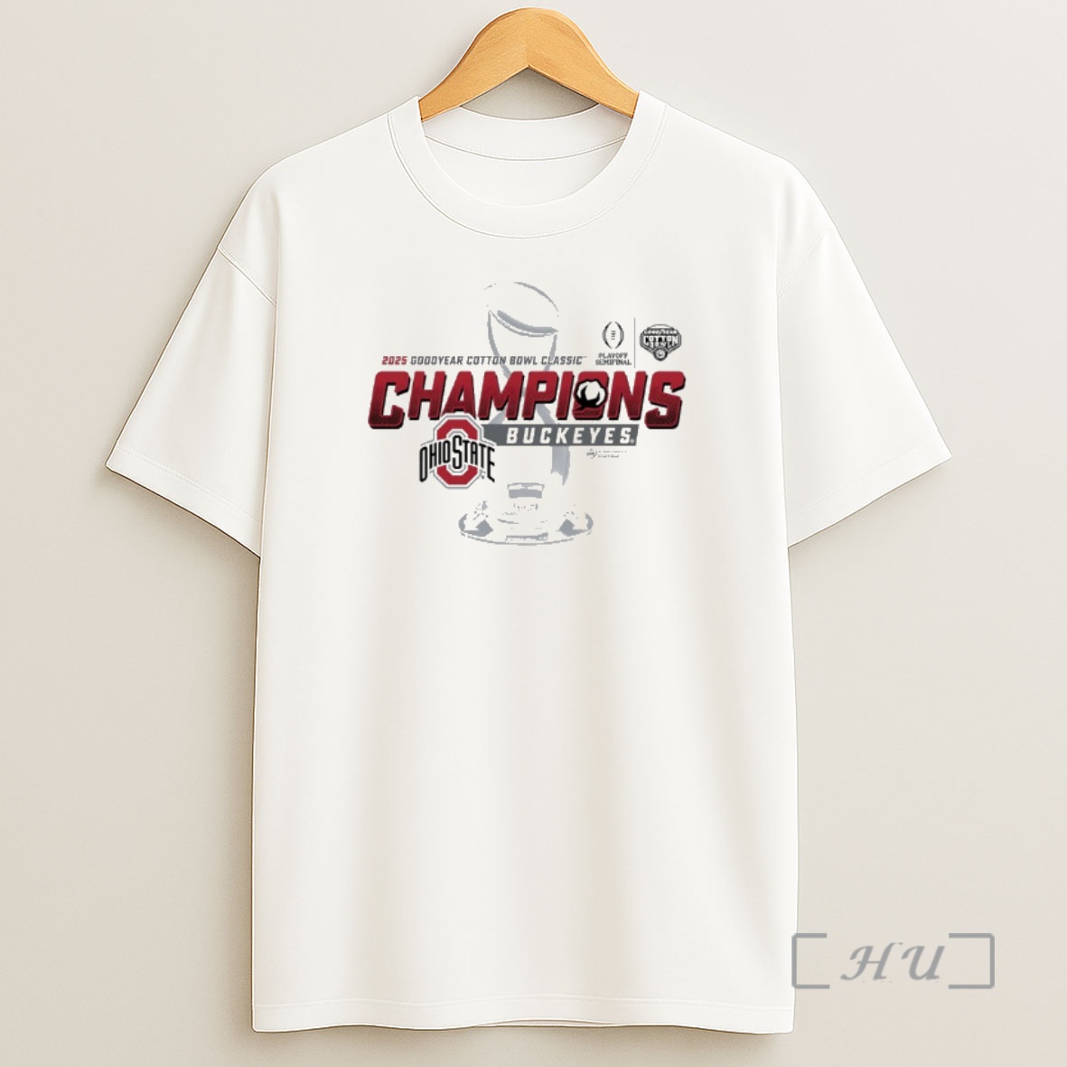 Officials Ohio State Buckeyes 2025 Goodyear Cotton Bowl Classic Champions Trophy Premium Shirt Sweatshirt Tee