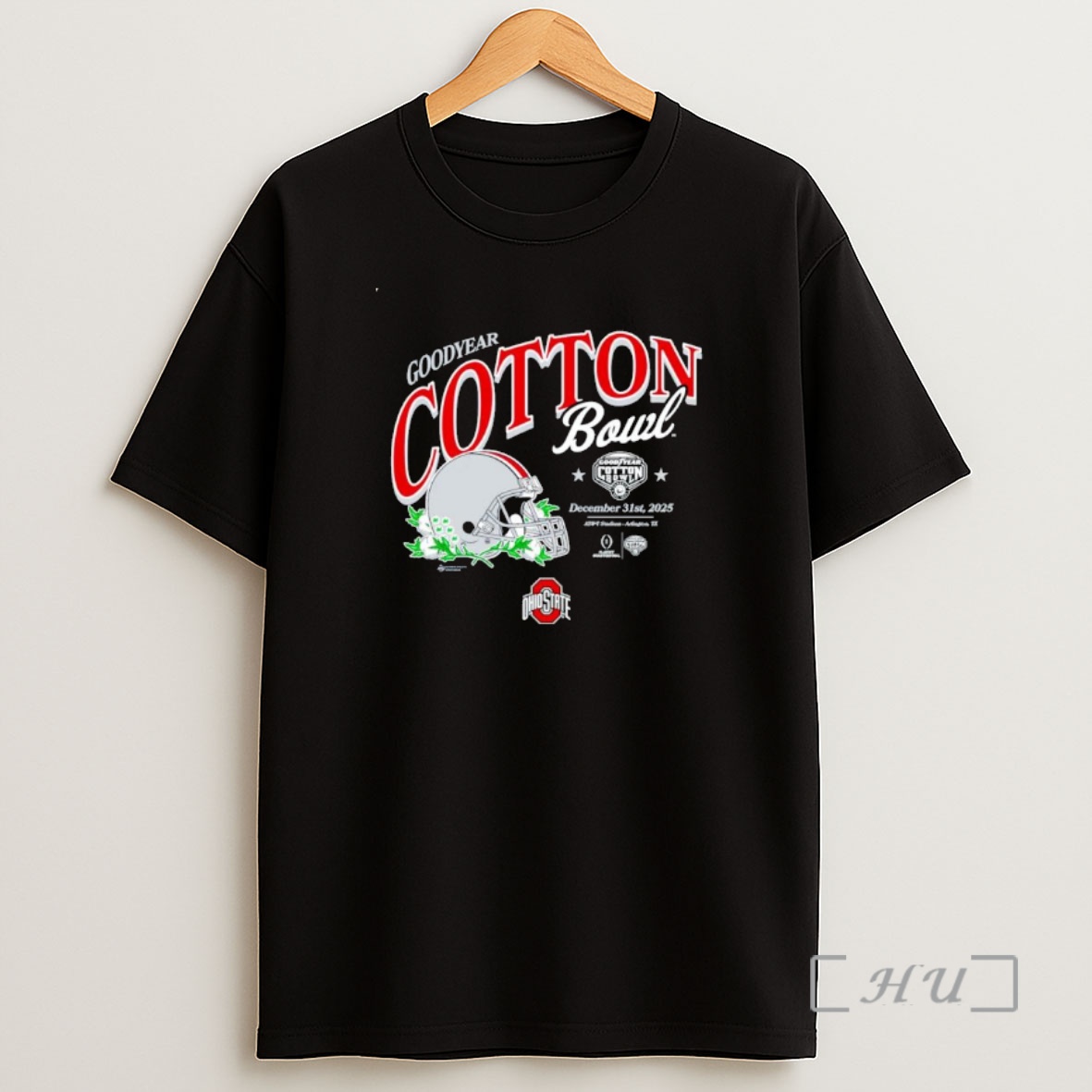 Officials Ohio State Buckeyes 2025 Goodyear Cotton Bowl Helmet Ornaments Shirt Sweatshirt Tee