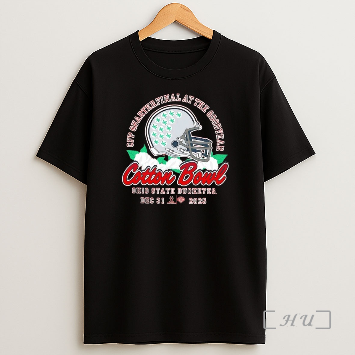 Officials Ohio State Buckeyes 2026 Cfp Quarterfinal At The Goodyear Cotton Bowl Bound Helmet Shirt Sweatshirt Tee
