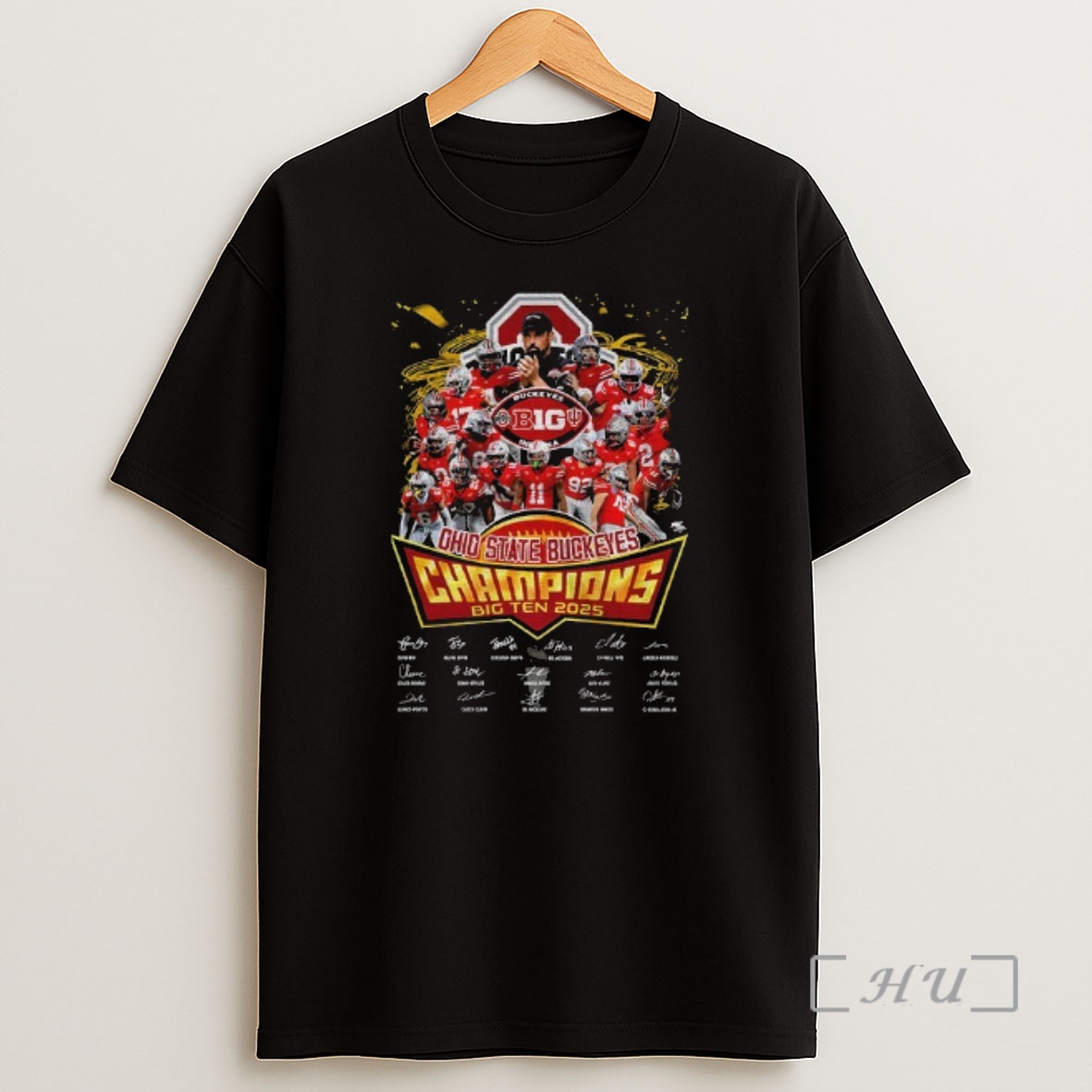 Officials Ohio State Buckeyes Football Big Ten 2025 Champions Signatures Premium Shirt Sweatshirt Tee
