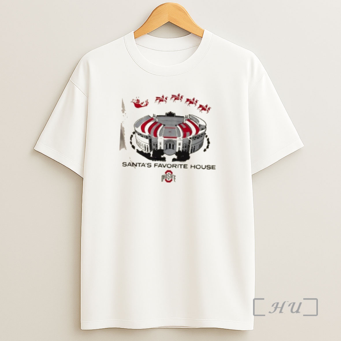Officials Ohio State Buckeyes Football Santas Favorite House Shirt Sweatshirt Tee