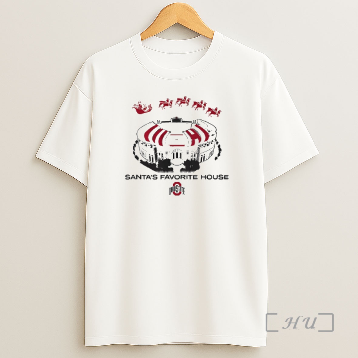 Officials Ohio State Buckeyes Santas Favorite House Christmas Shirt Sweatshirt Tee