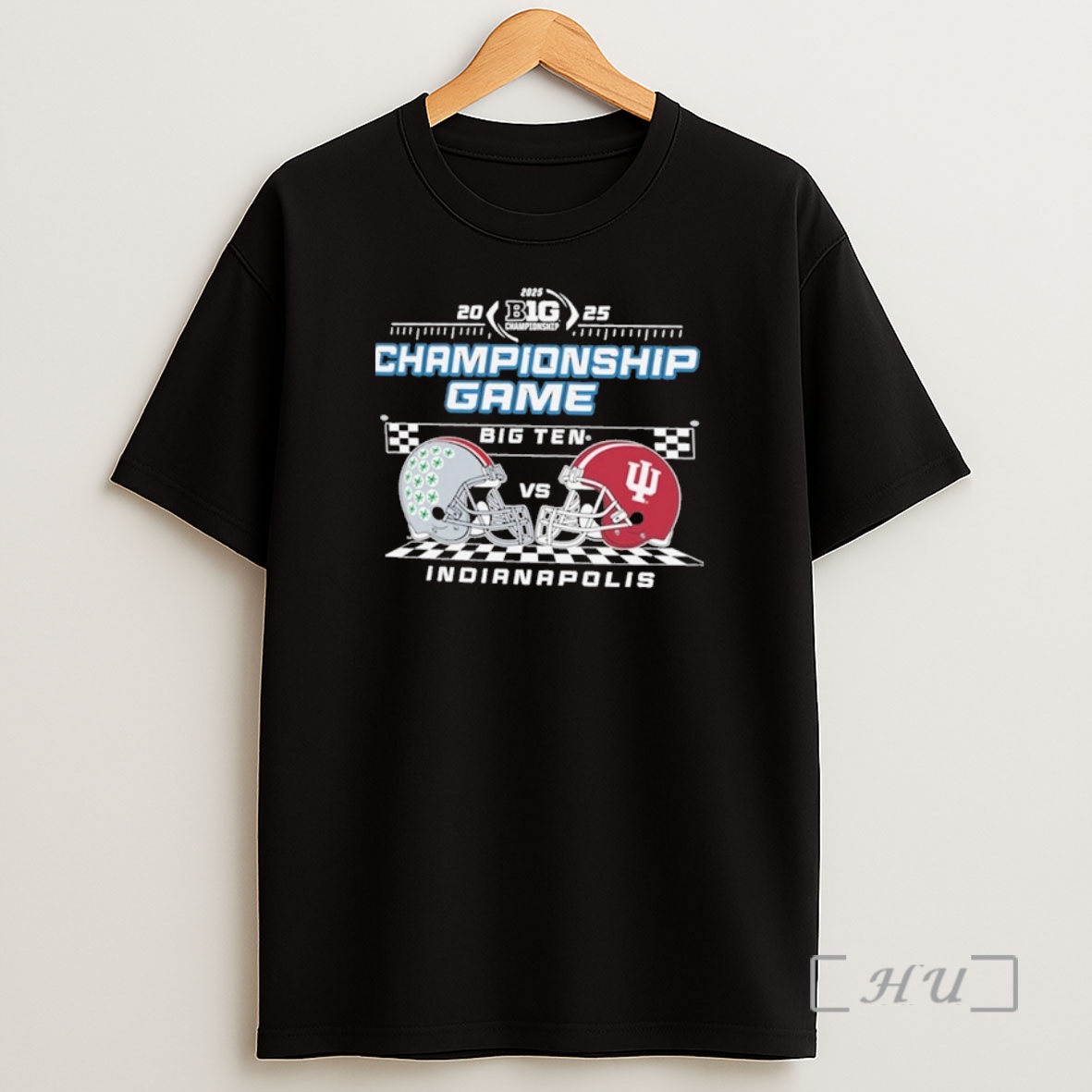 Officials Ohio State Buckeyes Vs Indiana Hoosiers Big Ten 2025 Football Championship Game Speedway Indianapolis Helmets Premium Shirt Sweatshirt Tee