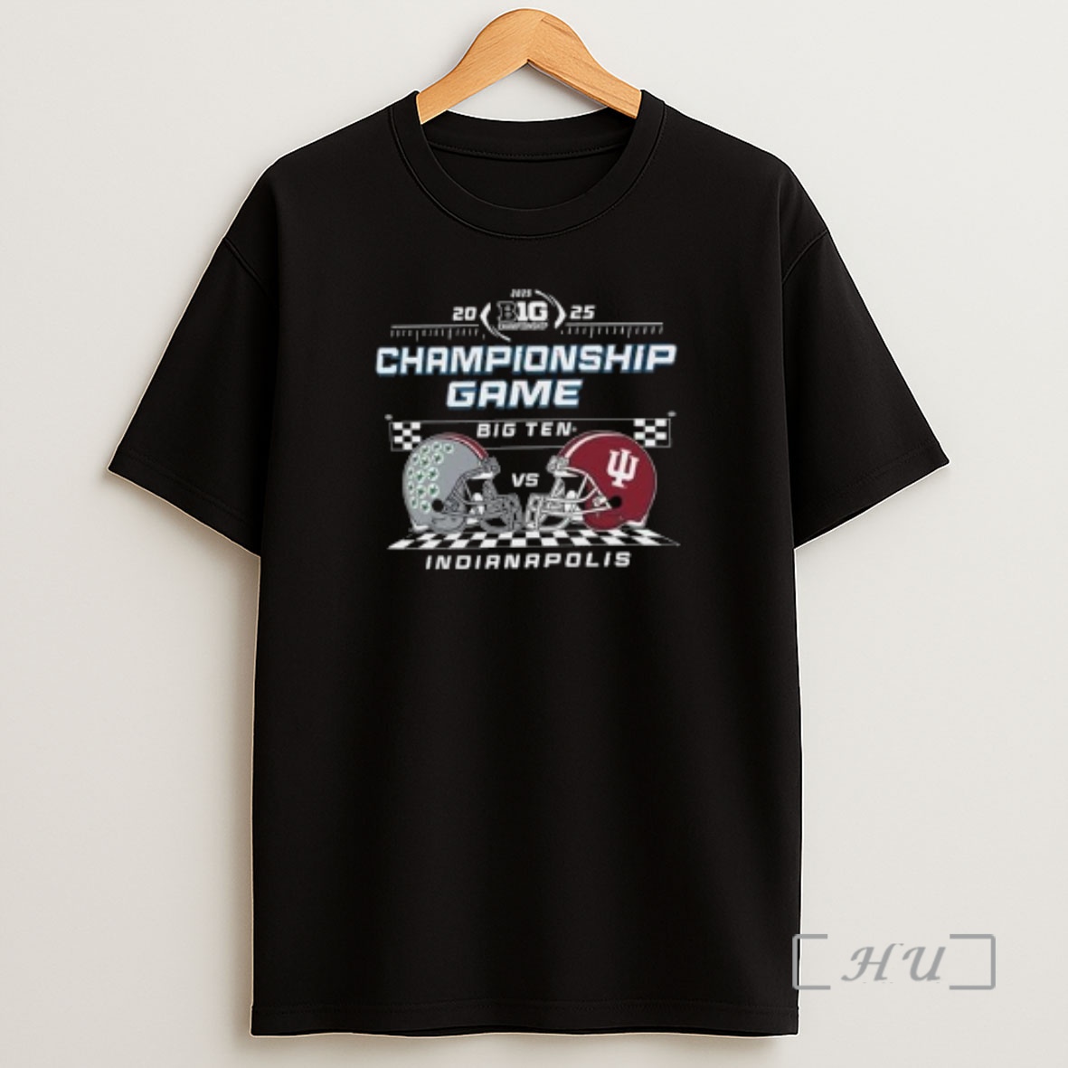 Officials Ohio State Buckeyes Vs Indiana Hoosiers Big Ten 2025 Football Championship Speedway Helmet Circle Black Premium Shirt Sweatshirt Tee