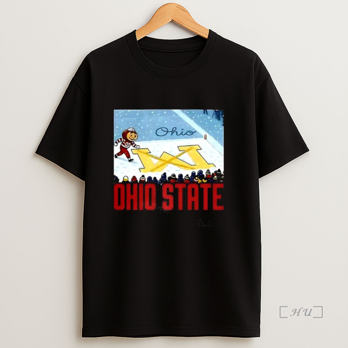 Officials Ohio State Buckeyes Vs Michigan Wolverines Ncaa Dancing Mascot Snow Cartoon Premium Shirt Sweatshirt Tee