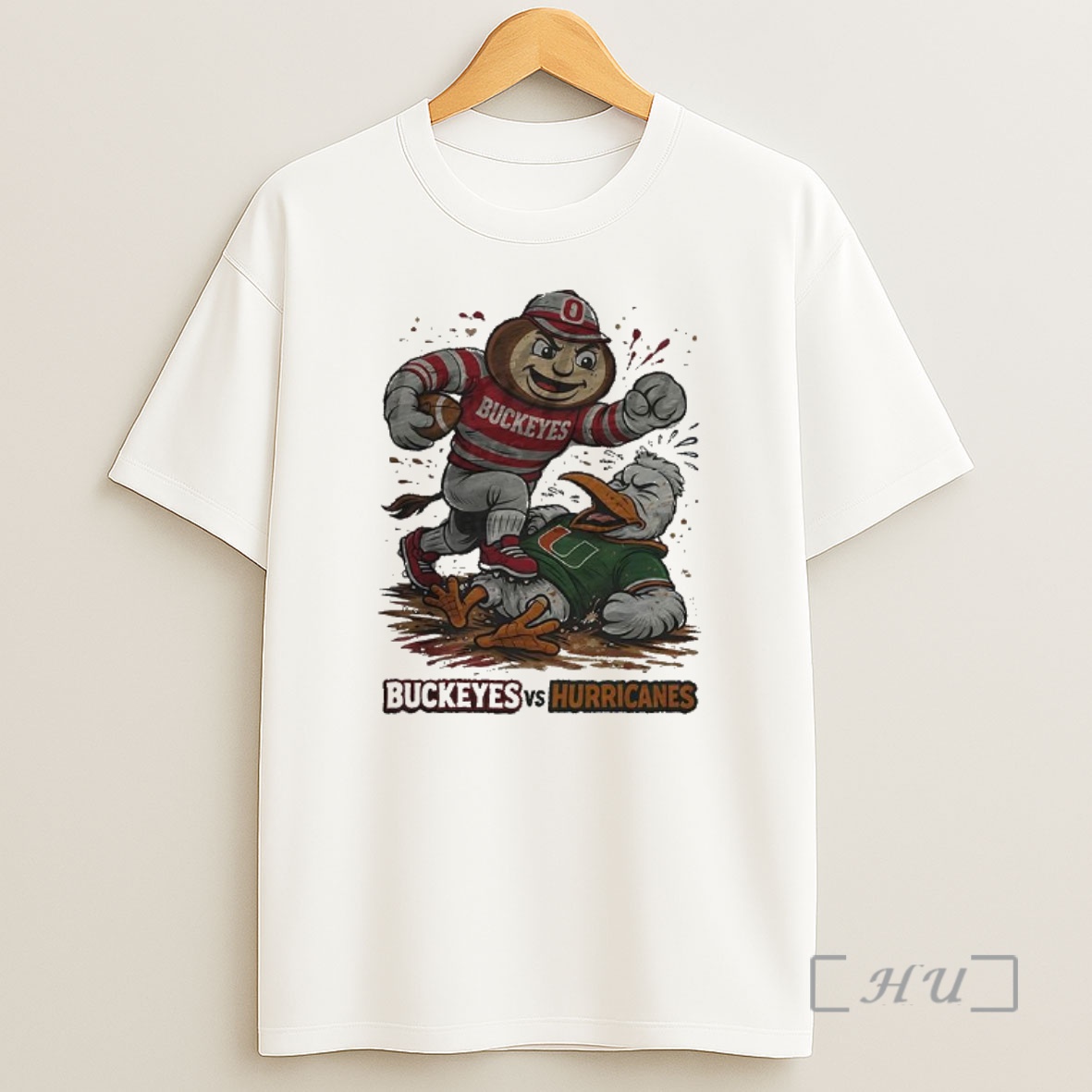 Officials Ohio State Buckeyes Beat Miami Hurricanes Ncaa Cfp Football Artwork Mascots Fight Retro Shirt Sweatshirt Tee