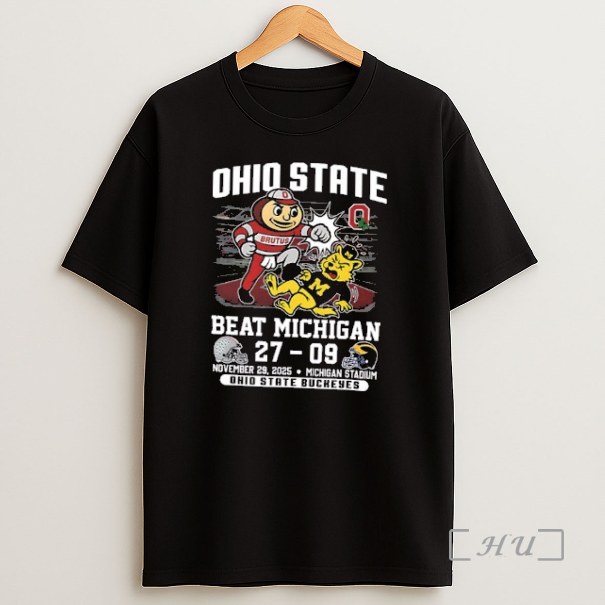 Officials Ohio State Buckeyes Beat Michigan 27 09 Win 2025 The Game Mascot 2 Sided Premium Shirt Sweatshirt Tee