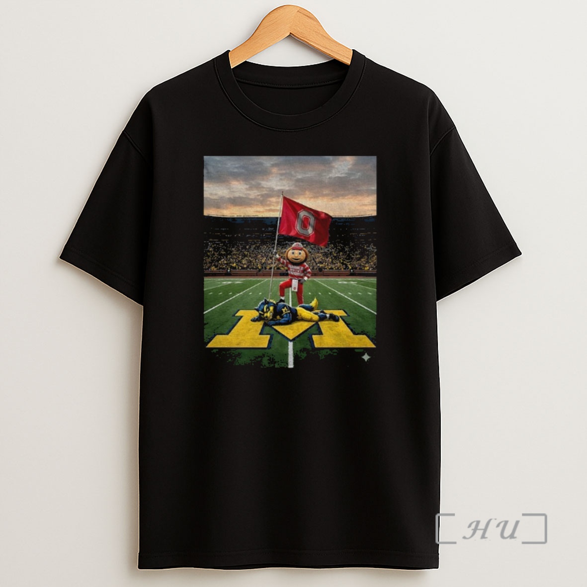 Officials Ohio State Buckeyes Beat Michigan Wolverines Football Flag Stadium Photo Premium Shirt Sweatshirt Tee