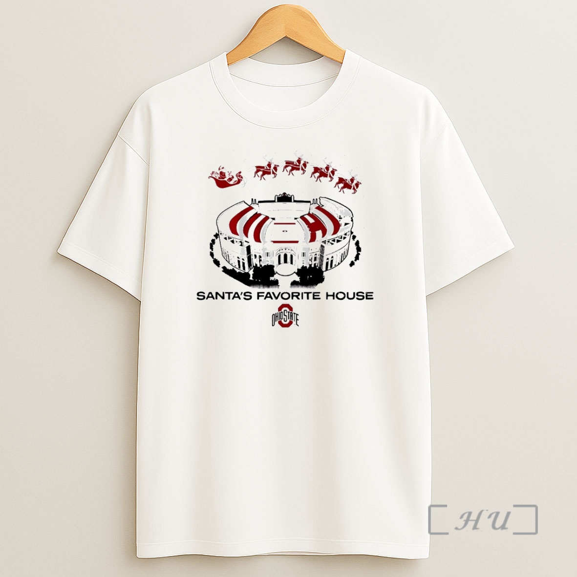 Officials Ohio State Buckeyes Stadium Santas Favorite House Shirt Sweatshirt Tee