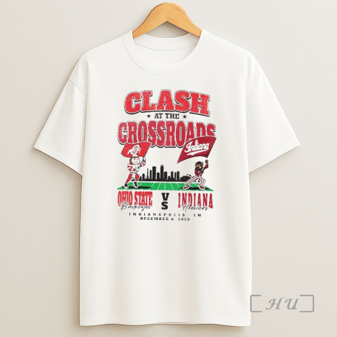 Officials Ohio State Buckeyes Vs Indiana Hoosiers 2025 Clash At The Crossroads Mascot Matchup Premium Shirt Sweatshirt Tee
