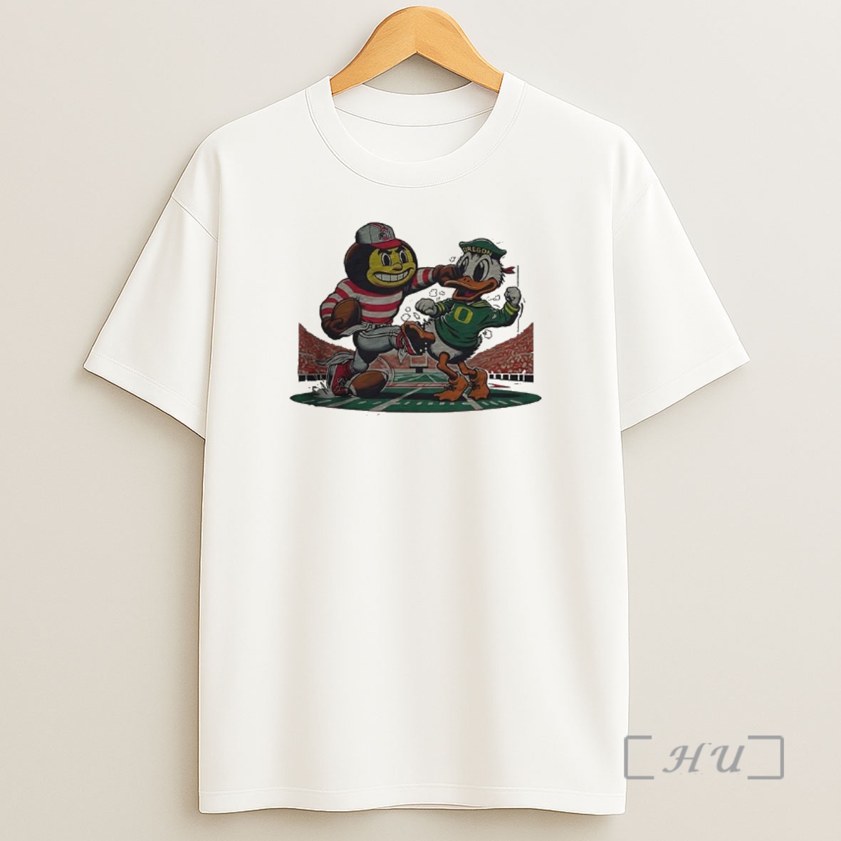 Officials Ohio State Buckeyes Vs Oregon Ducks Ncaa Brutus Battle The Duck Mascot Retro Shirt Sweatshirt Tee