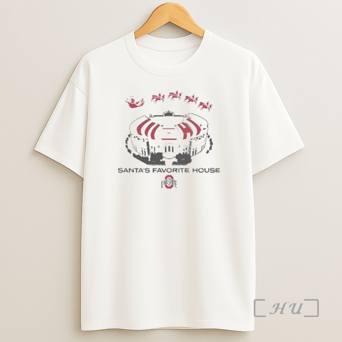 Officials Ohio State Football Santas Favorite House Christmas Shirt Sweatshirt Tee