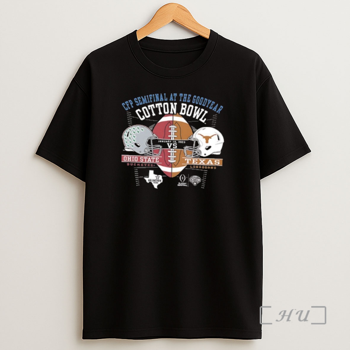 Officials Ohio State Vs Texas Cfp Semifinal At The Goodyear Cotton Bowl 2025 2 Sided Shirt Sweatshirt Tee