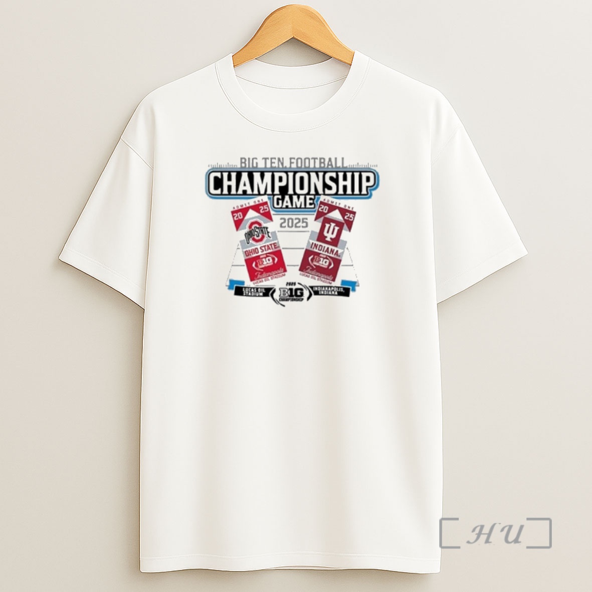 Officials Ohio State Vs Indiana 2025 Big Ten Football Championship Game Ticket Premium Shirt Sweatshirt Tee