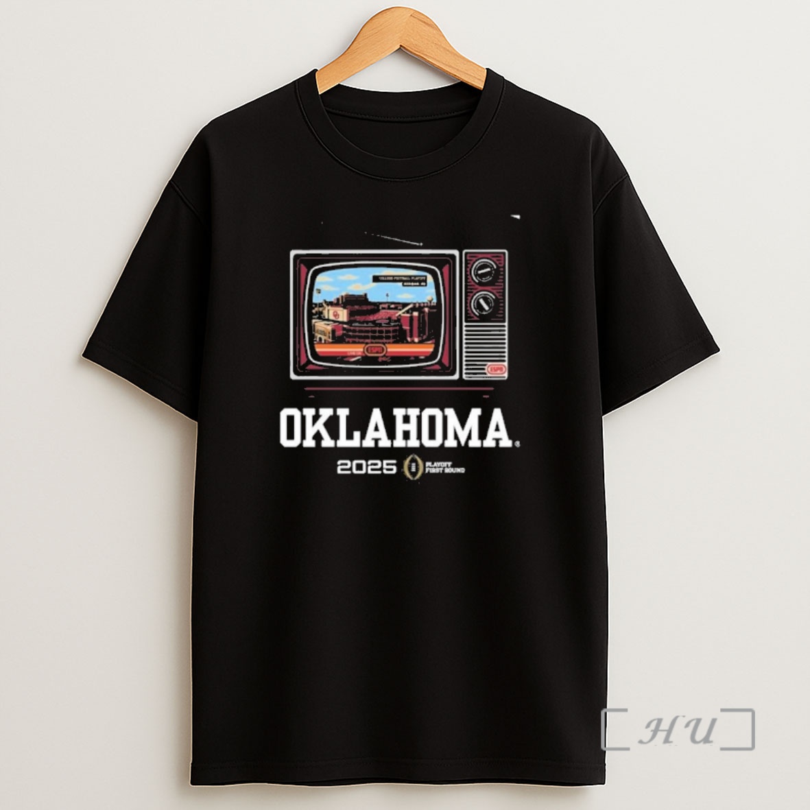 Officials Oklahoma Sooners 2025 Cfp First Round Tv Shirt Sweatshirt Tee