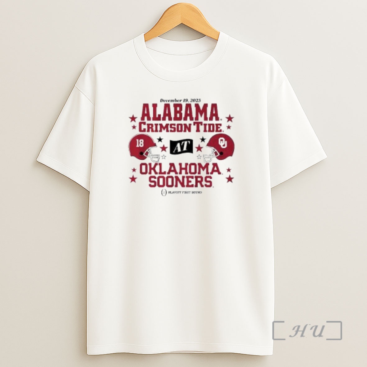 Officials Oklahoma Sooners Alabama Crimson Tide 2025 Cfp First Round Matchup Circle White Shirt Sweatshirt Tee