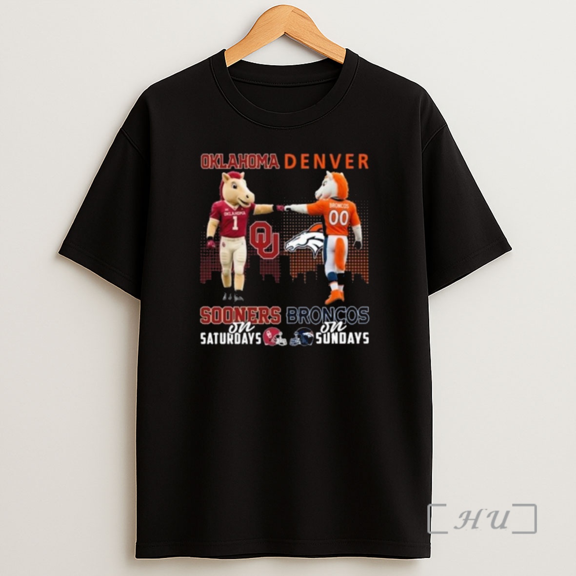 Officials Oklahoma Sooners On Saturdays X Denver Broncos On Sundays Mascot 2025 Shirt Sweatshirt Tee