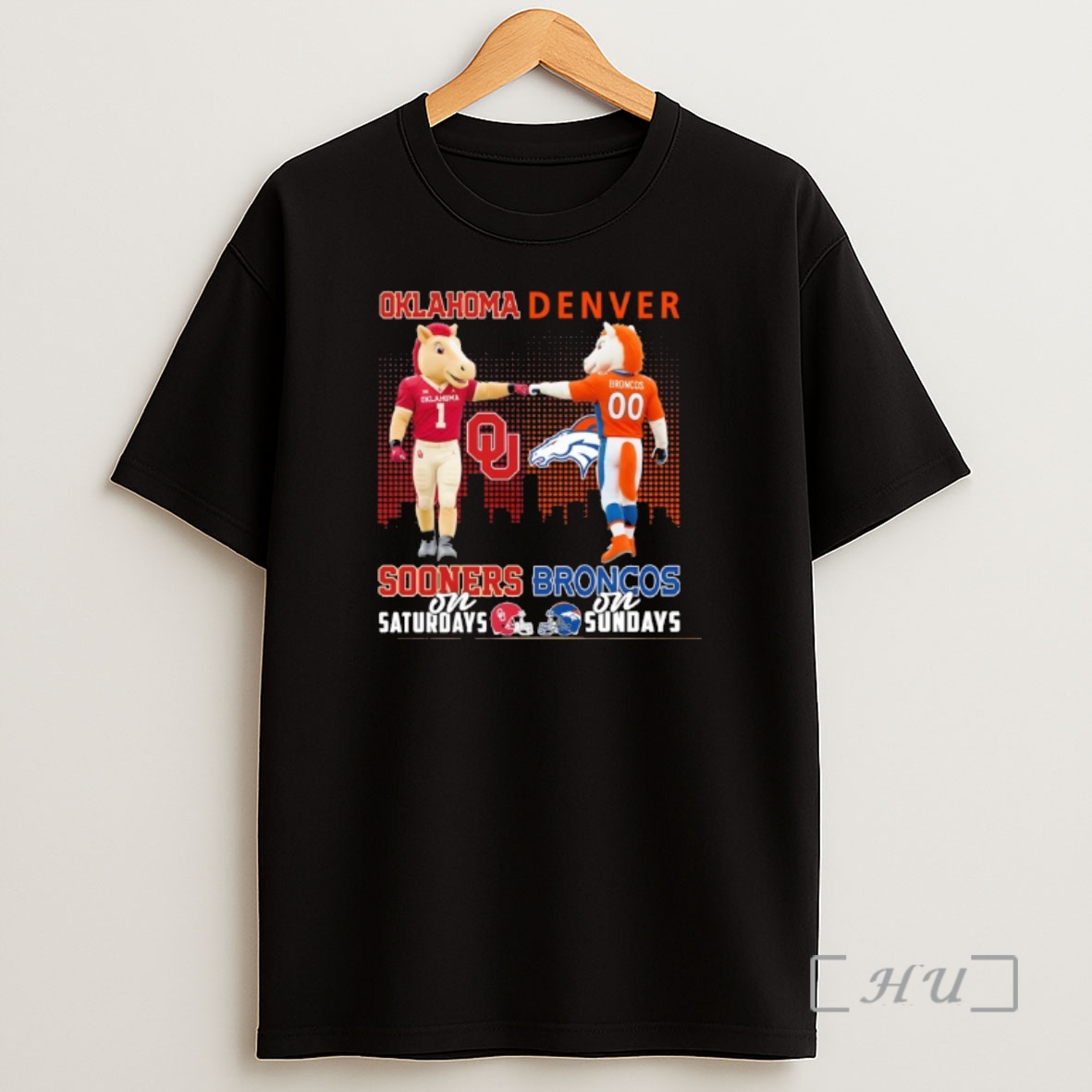 Officials Oklahoma Sooners On Saturdays X Denver Broncos On Sundays Mascot Shirt Sweatshirt Tee