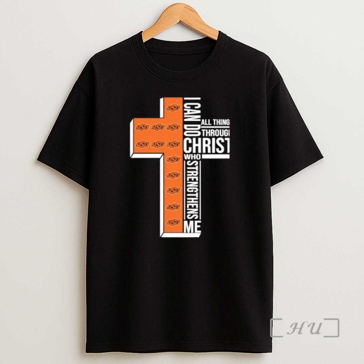 Officials Oklahoma State Cowboys Cross I Can Do All Things Through Christ Who Strengthen Me Shirt Sweatshirt Tee