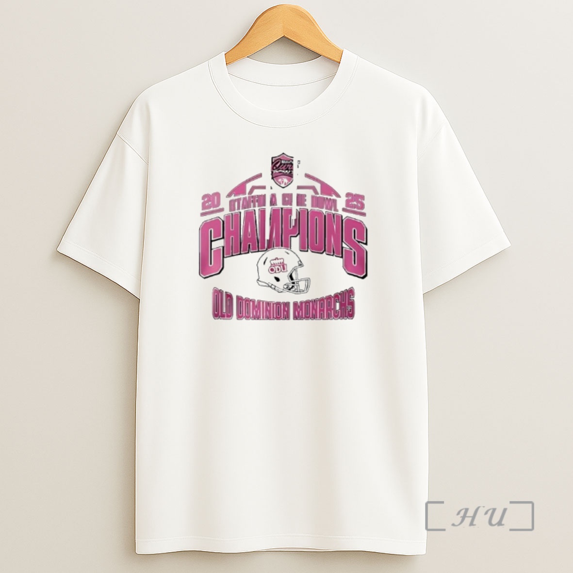 Officials Old Dominion Monarchs 2025 Cure Bowl Champion Helmet Shirt Sweatshirt Tee