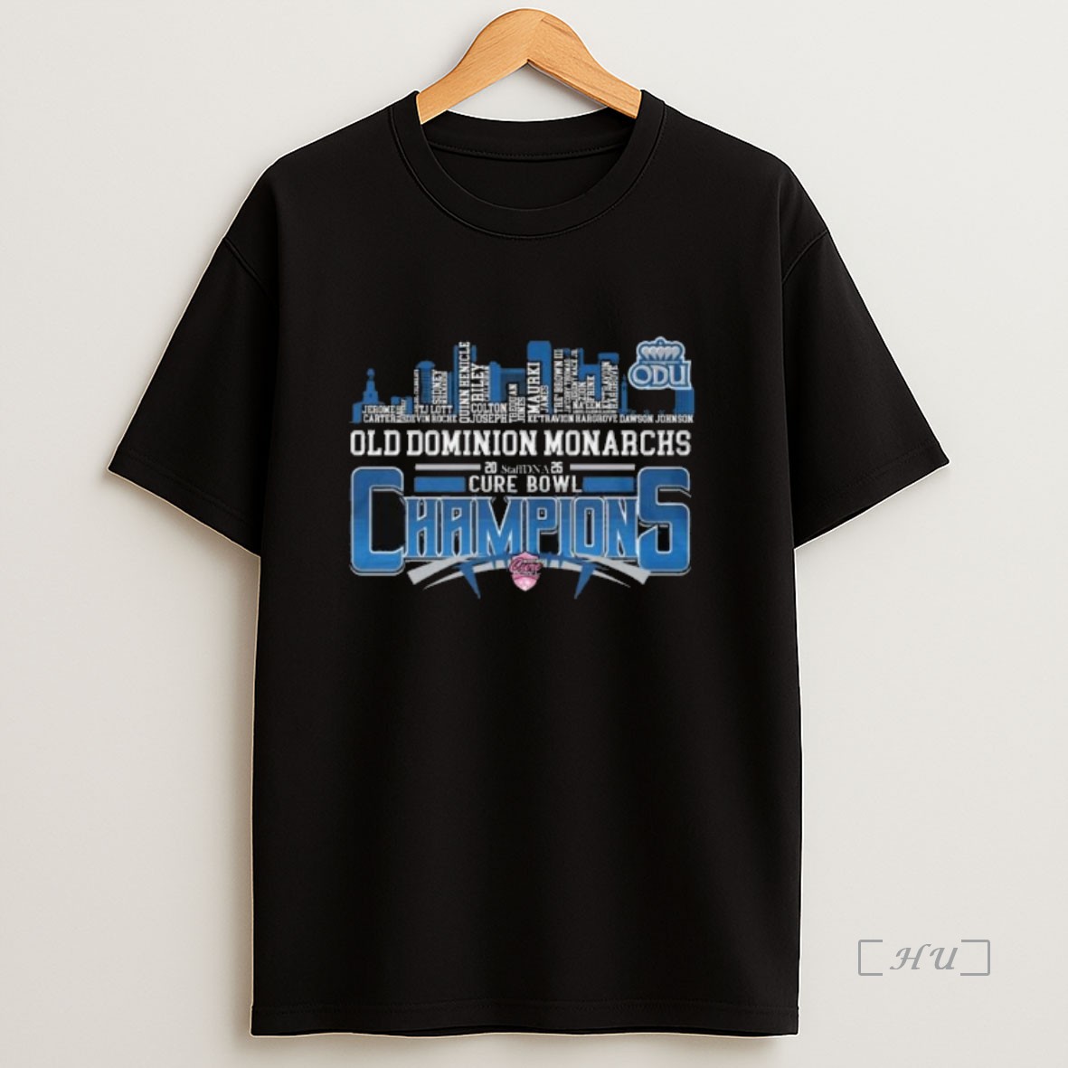 Officials Old Dominion Monarchs 2025 Staffdna Cure Bowl Champions City Skylines Long Sleve Shirt Sweatshirt Tee