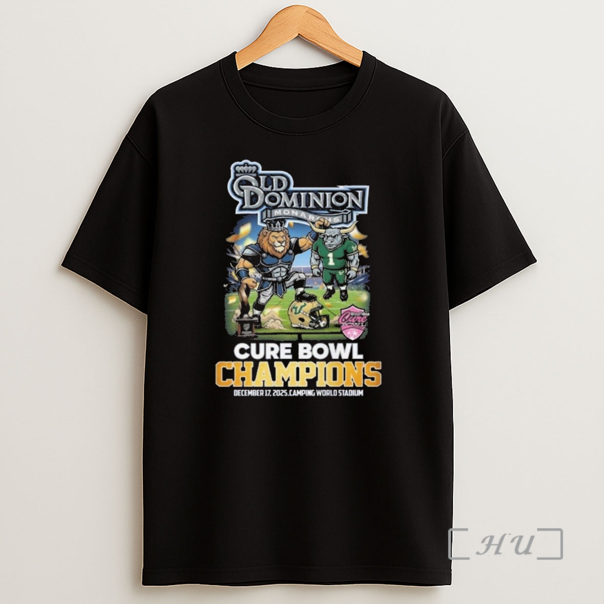 Officials Old Dominion Monarchs Cure Bowl Champions 2025 Celebration Mascot Shirt Sweatshirt Tee