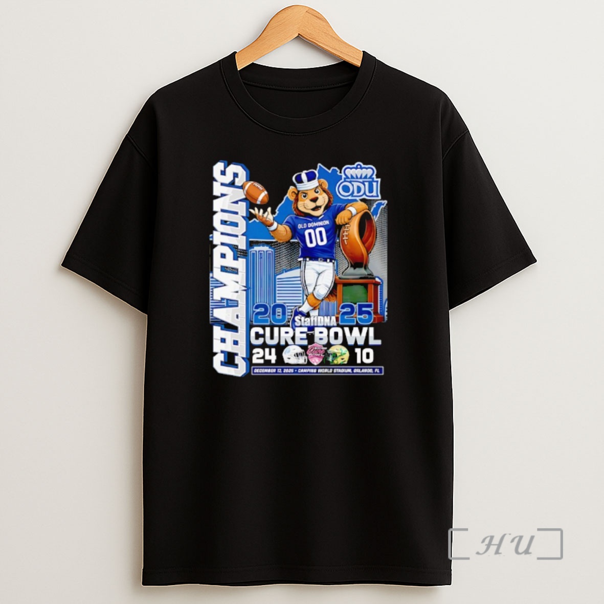 Officials Old Dominion University Odu Champions At Cure Bowl 2025 Shirt Sweatshirt Tee