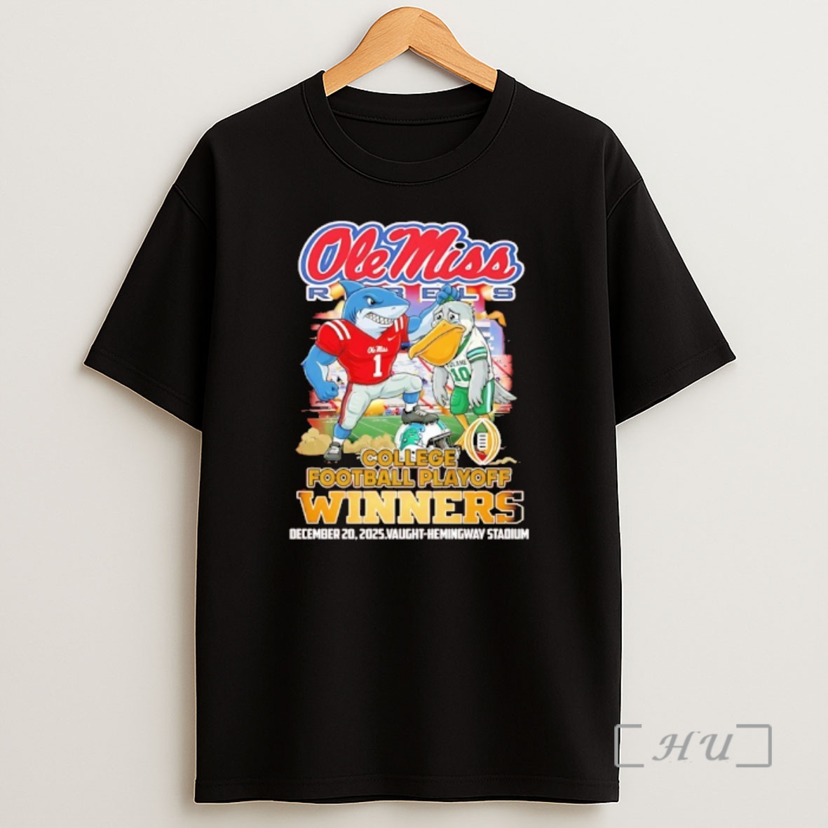 Officials Ole Miss Rebels 2025 College Playoff Ncaa Winners Beat Tulane Mascots Shirt Sweatshirt Tee