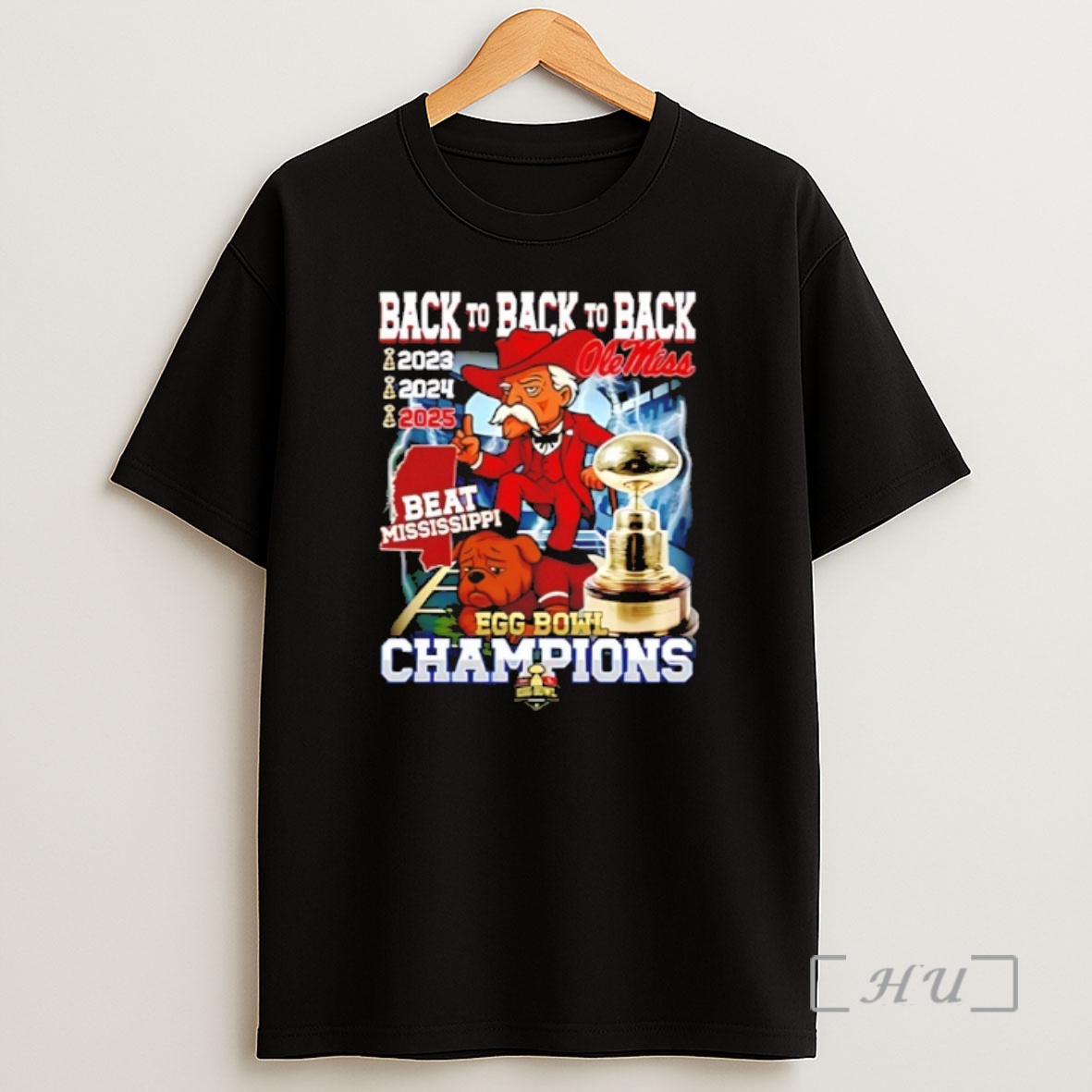 Officials Ole Miss Rebels Back To Back 2025 Egg Bowl 3 Times Champions Premium Shirt Sweatshirt Tee