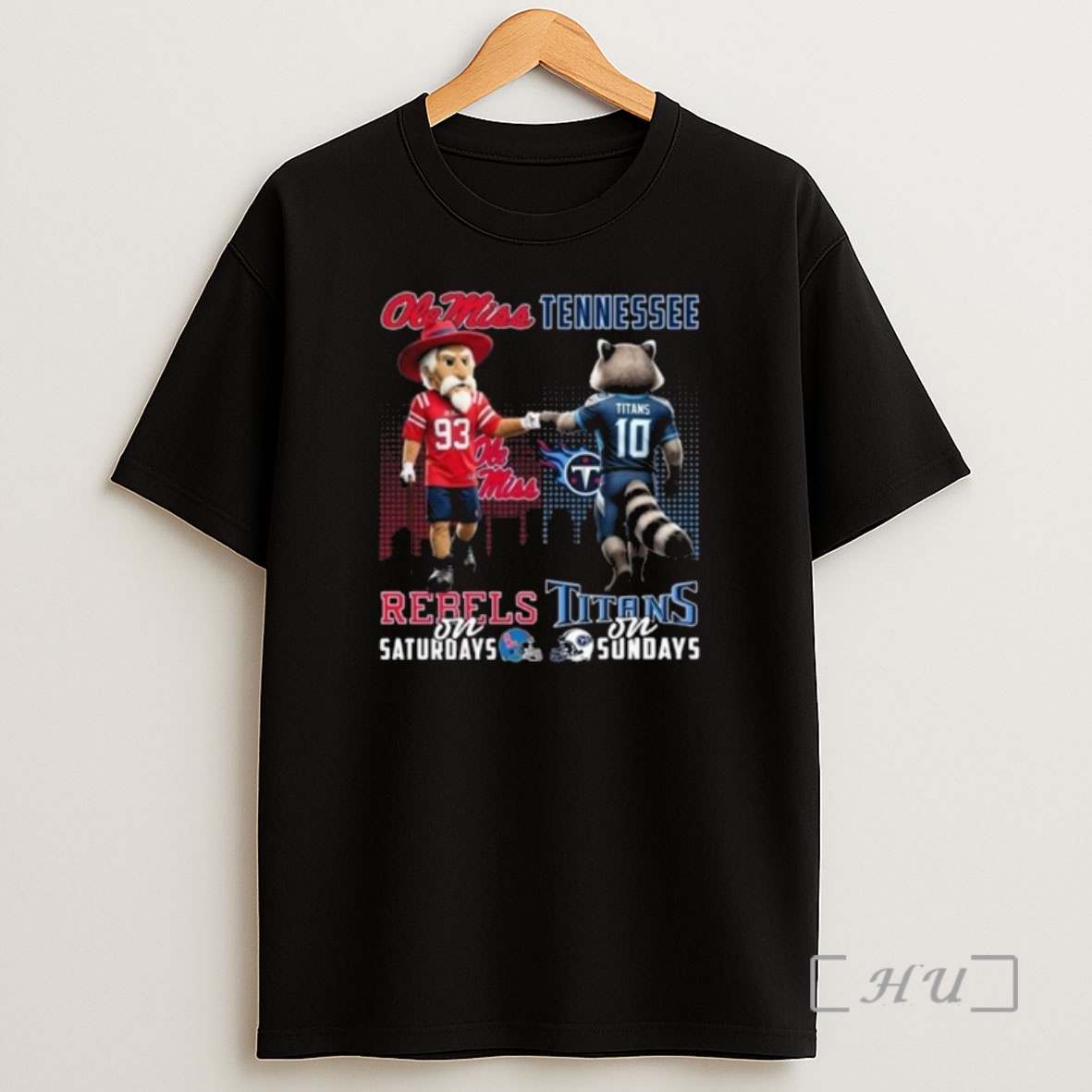 Officials Ole Miss Rebels On Saturdays X Tennessee Titan On Sundays Mascot 2025 Shirt Sweatshirt Tee