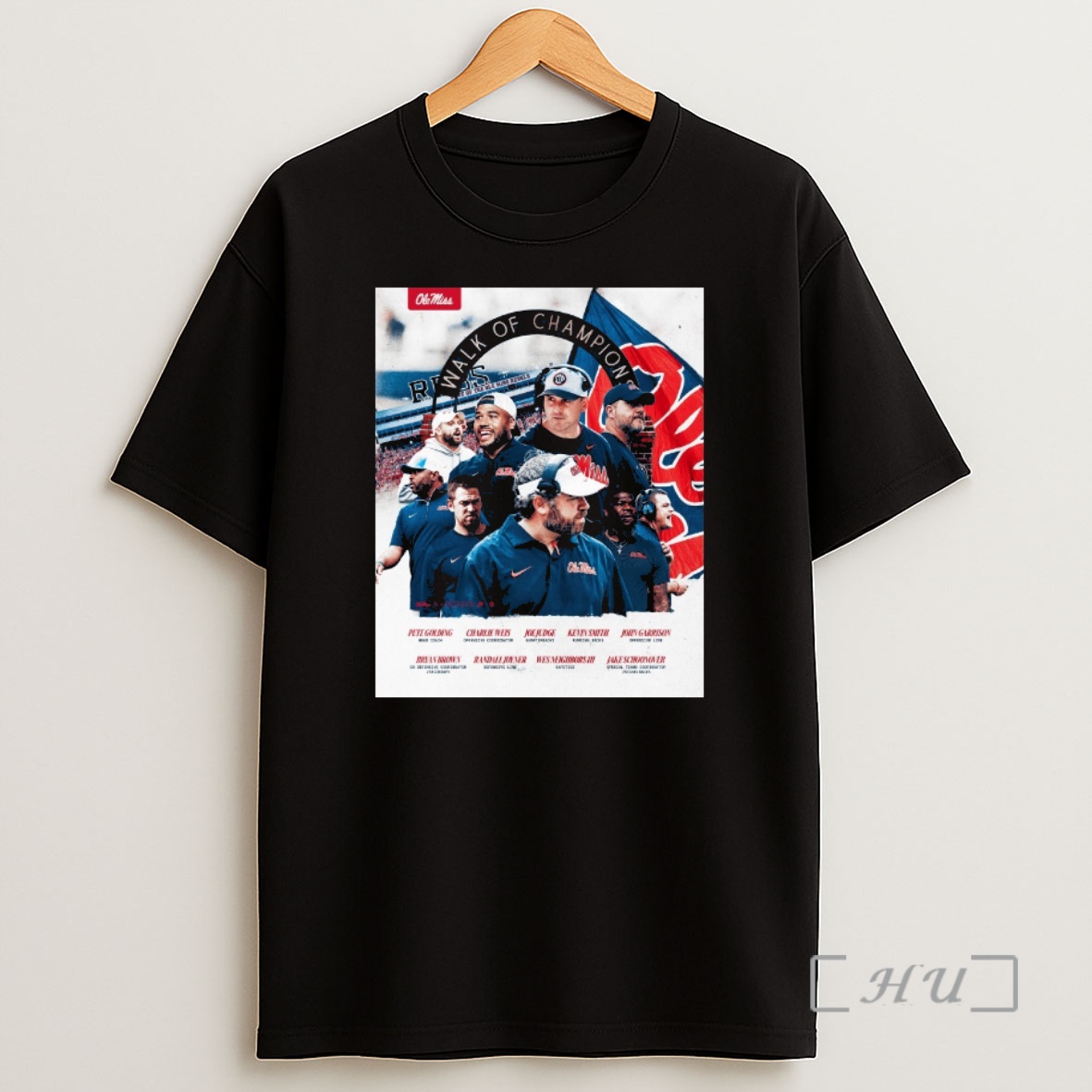 Officials Ole Miss Rebels Walk Of Champions Head Coach Pete Golding Charlie Weis Bryan Brown And Jake Schoonover Premium Shirt Sweatshirt Tee