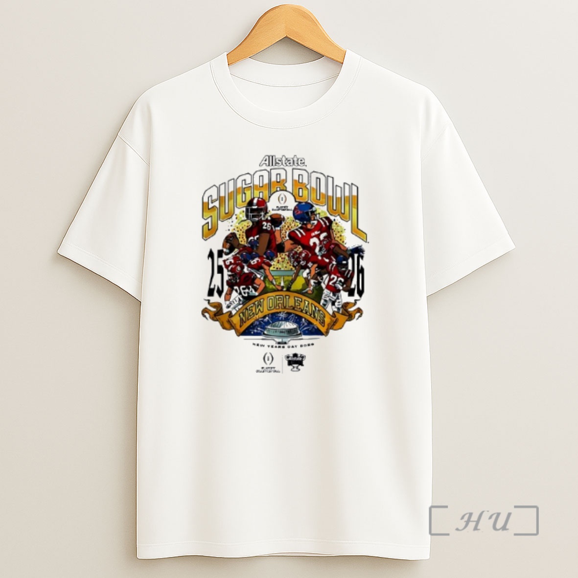 Officials Ole Miss Rebels Vs Georgia Bulldogs Cfp 2026 Allstate Sugar Bowl New Orleans Caricature Shirt Sweatshirt Tee
