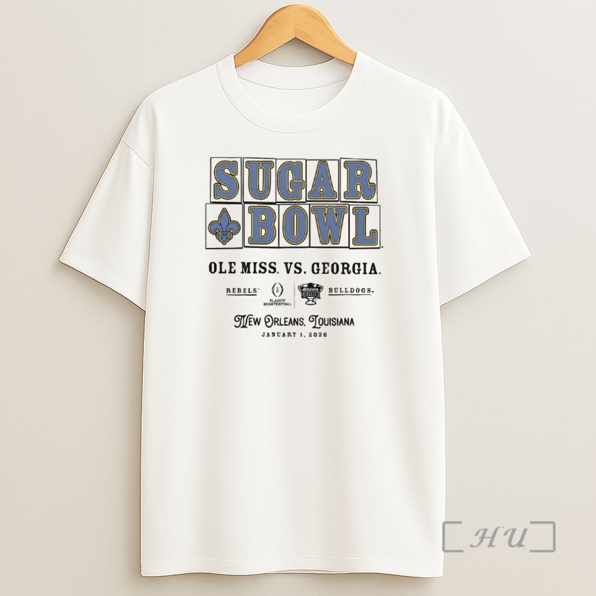 Officials Ole Miss Rebels Vs Georgia Bulldogs Ncaa 2026 Allstate Sugar Bowl New Orleans Street Tiles Shirt Sweatshirt Tee