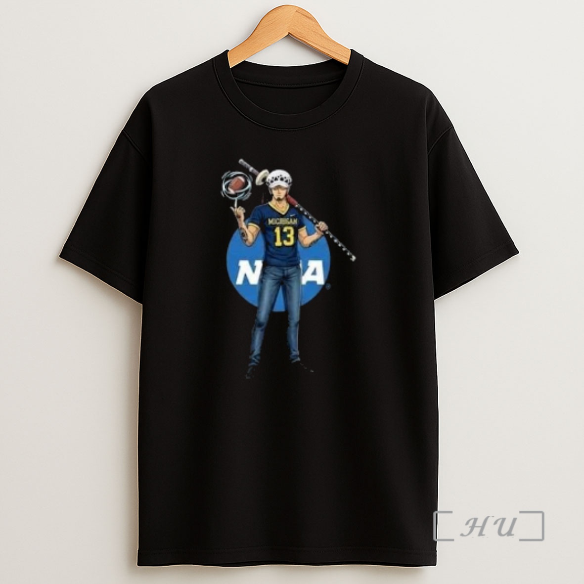 Officials One Piece X Michigan Wolverines Trafalgar D Shirt Sweatshirt Tee