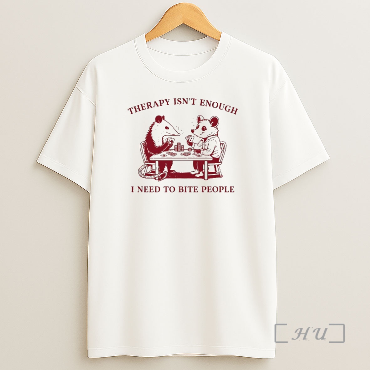 Officials Opossum Therapy Isnt Enough I Need To Bite People Shirt Sweatshirt Tee