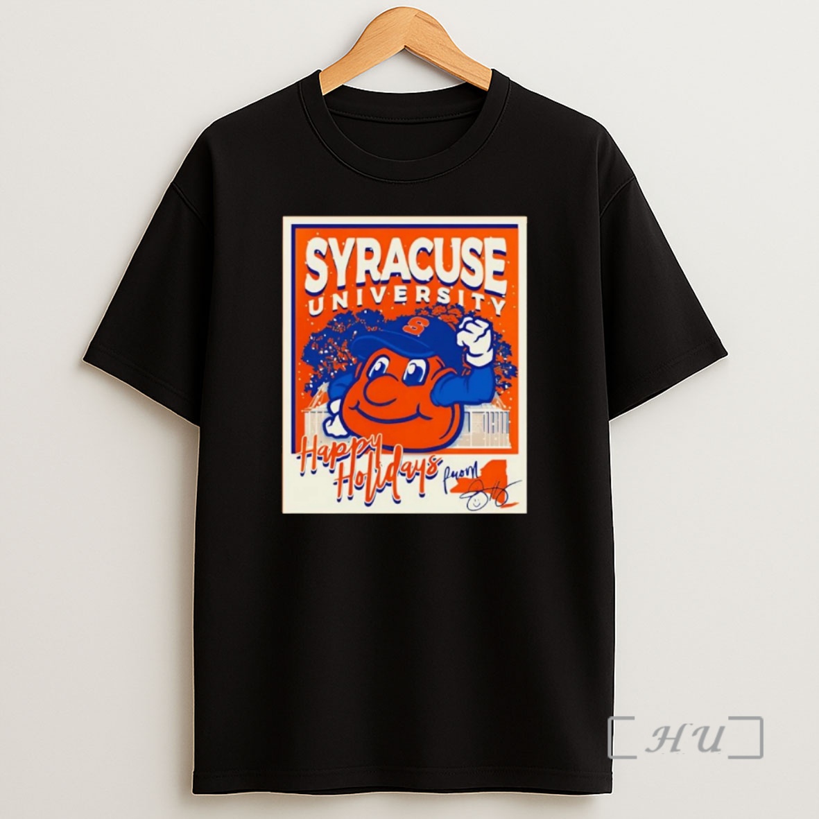 Officials Orange Syracuse Mascot Happy Holidays Christmas Shirt Sweatshirt Tee