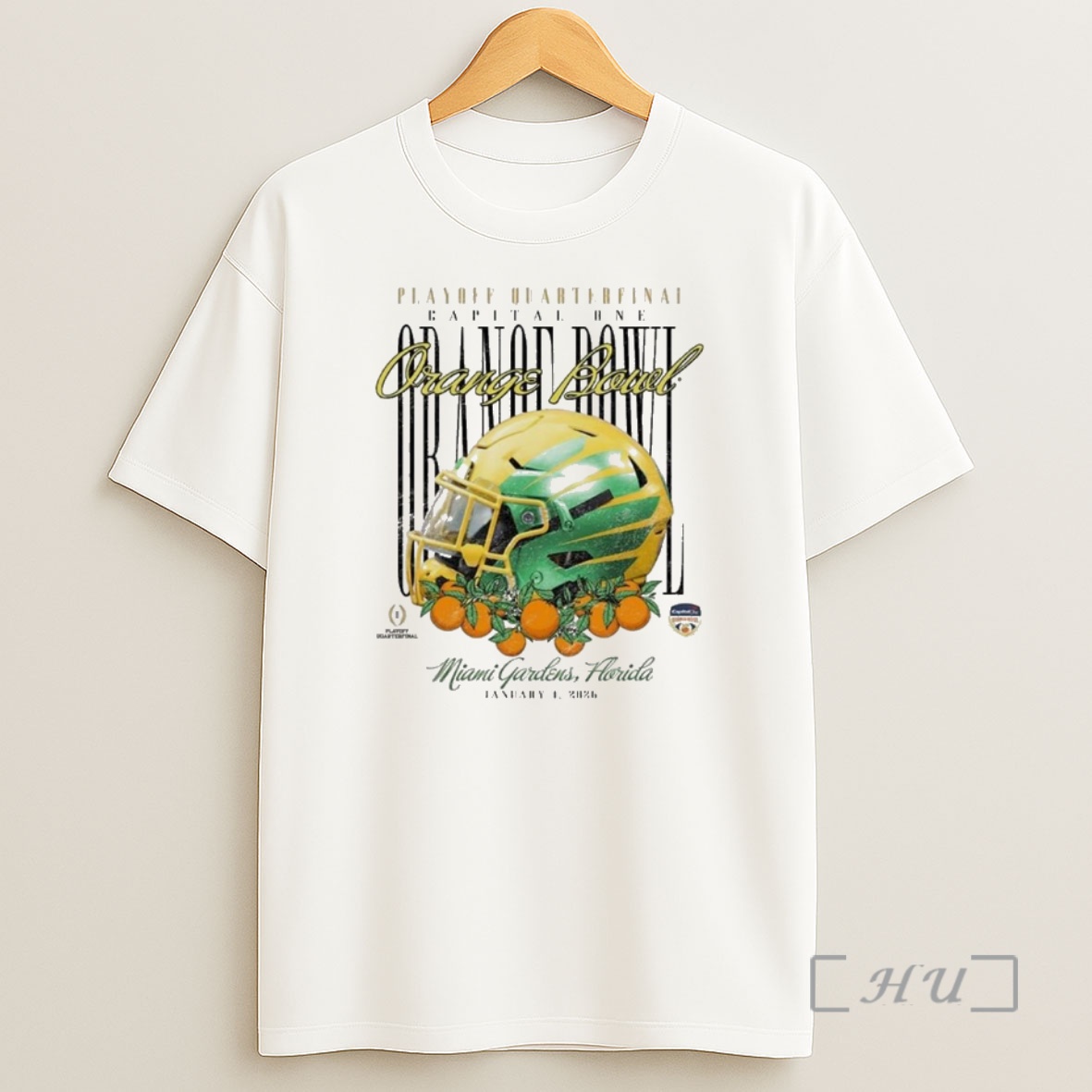 Officials Oregon Ducks 2026 Playoff Quarterfinal Capital One Orange Bowl Miami Gardens Florida Helmet Shirt Sweatshirt Tee