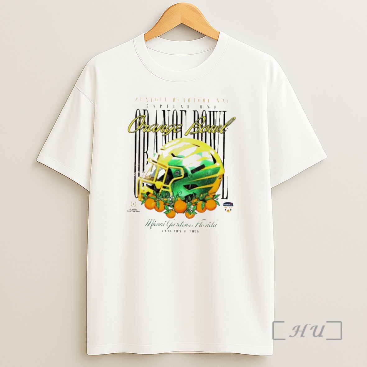 Officials Oregon Ducks 2026 Playoff Quarterfinal Capital One Orange Bowl Helmet Shirt Sweatshirt Tee