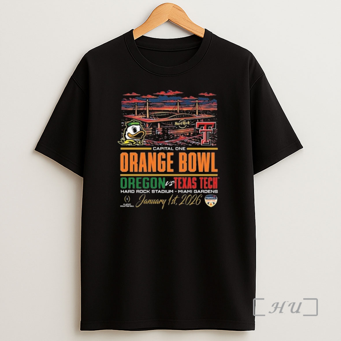 Officials Oregon Ducks Vs Texas Tech Red Raiders Capital One Orange Bowl Hard Rock Stadium Miami Gardens January 1st 2026 Shirt Sweatshirt Tee
