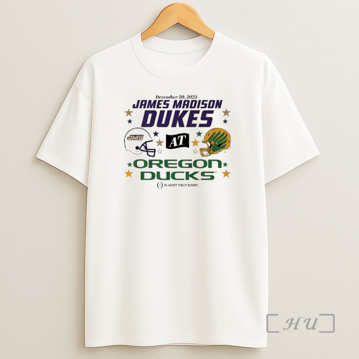 Officials Oregon Ducks And Jmu Dukes Cfp First Round Matchup 2025 Shirt Sweatshirt Tee