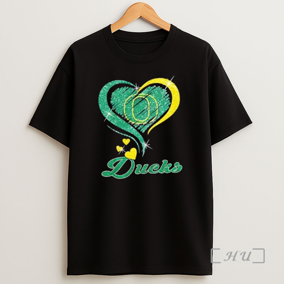 Officials Oregon Ducks Football In Glitter Heart Fans Shirt Sweatshirt Tee