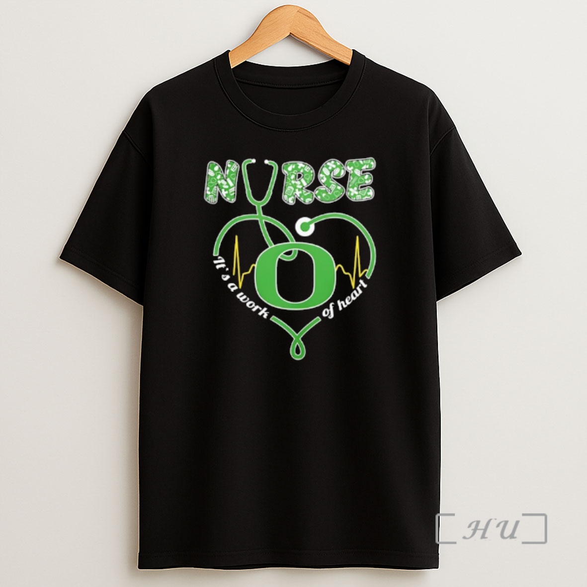 Officials Oregon Ducks Football Logo Nurse Its A Work Of Heart Shirt Sweatshirt Tee