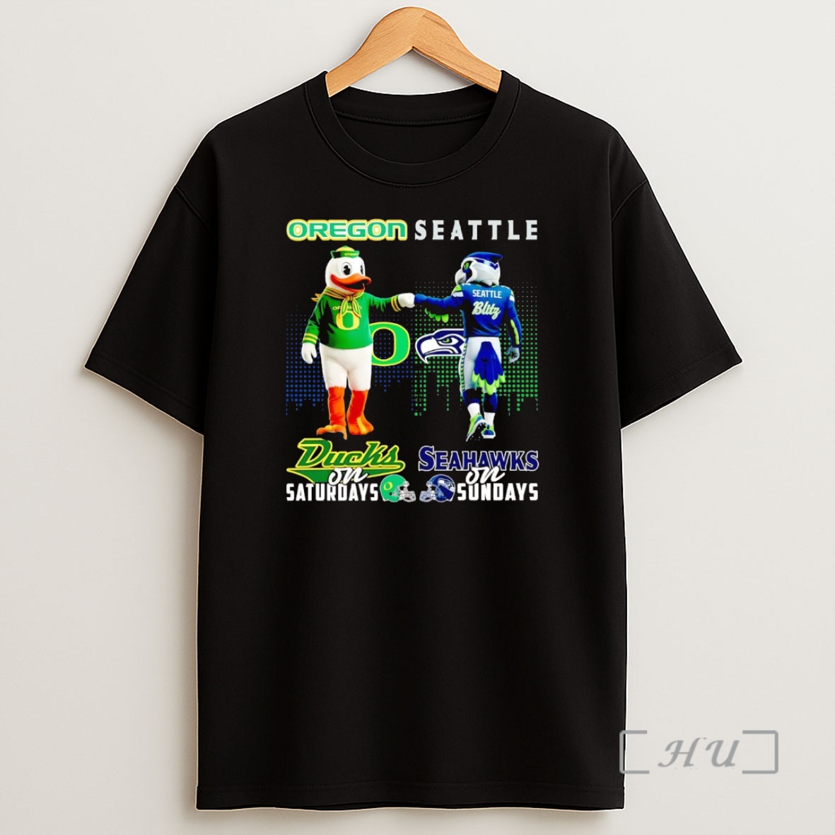 Officials Oregon Ducks On Saturdays Seattle Seahawks On Sundays Mascot Premium Shirt Sweatshirt Tee