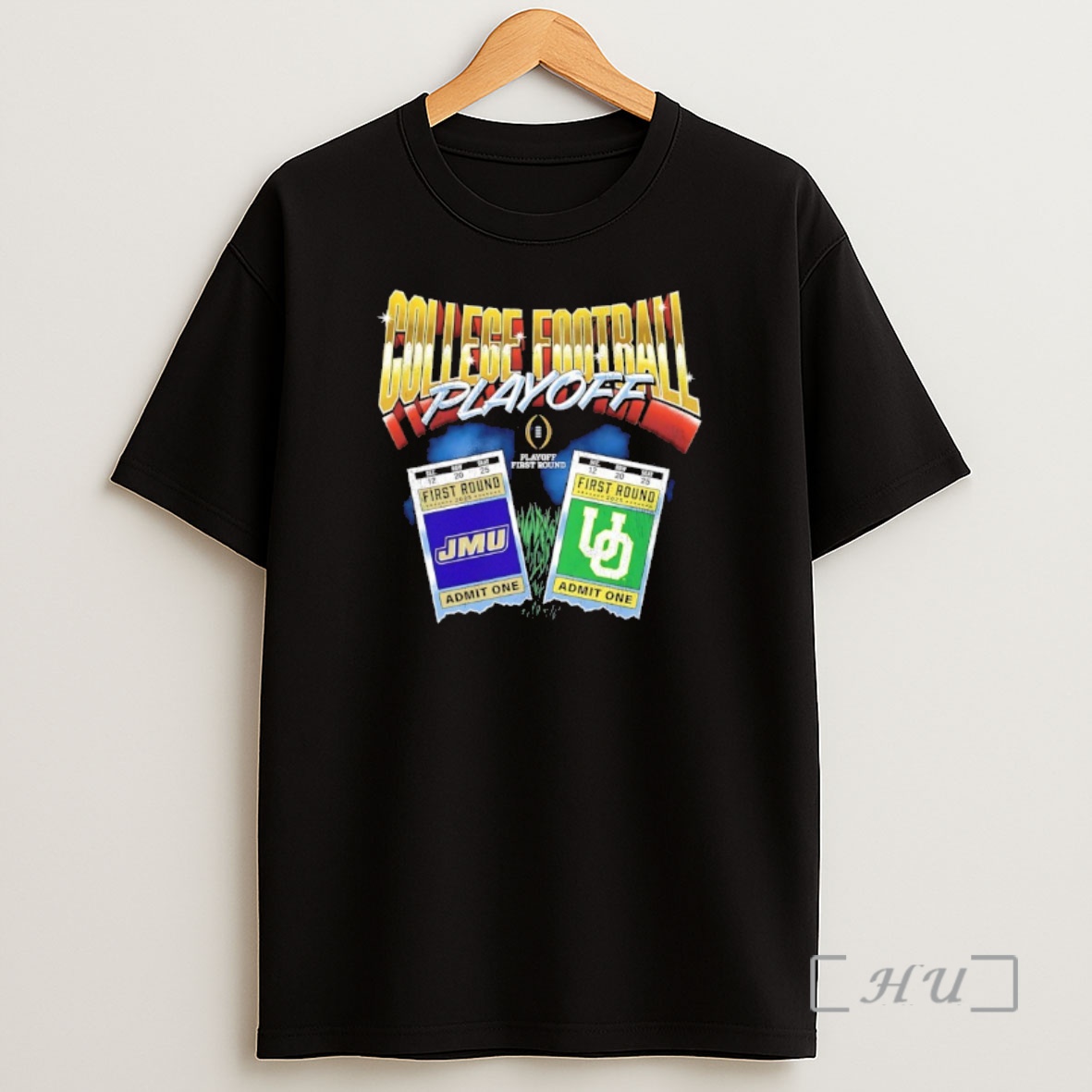 Officials Oregon Ducks Vs James Madison Dukes College Football Playoff 2025 Matchup Shirt Sweatshirt Tee