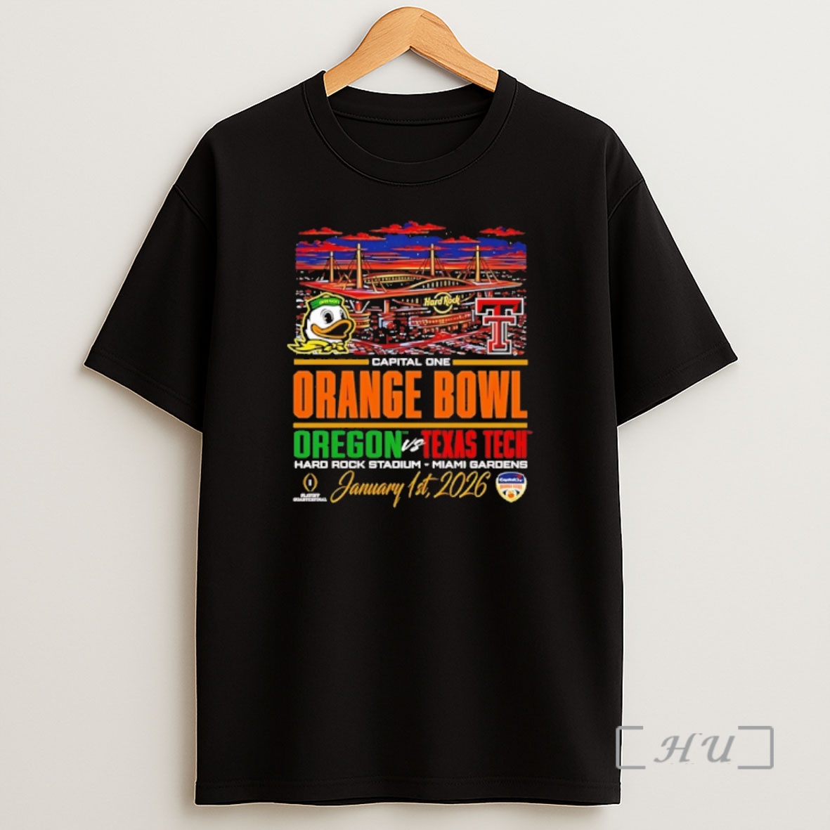 Officials Oregon Ducks Vs Texas Tech 2026 Orange Bowl Stadium Shirt Sweatshirt Tee