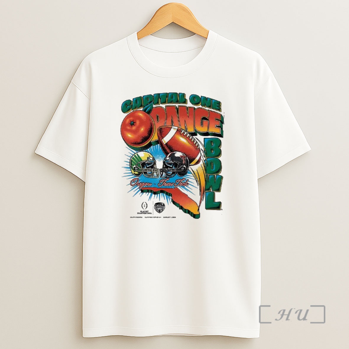 Officials Oregon Ducks Vs Texas Tech Red Raiders Ncaa Capital One Orange Bowl 2025 Vintage Matchup Shirt Sweatshirt Tee